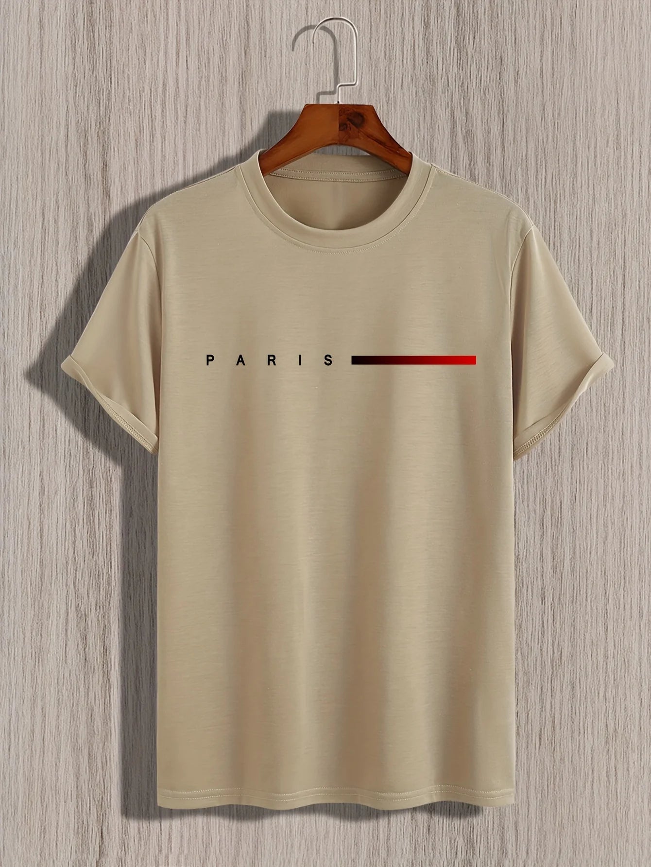 Paris letter Short Sleeve T-shirt for Men