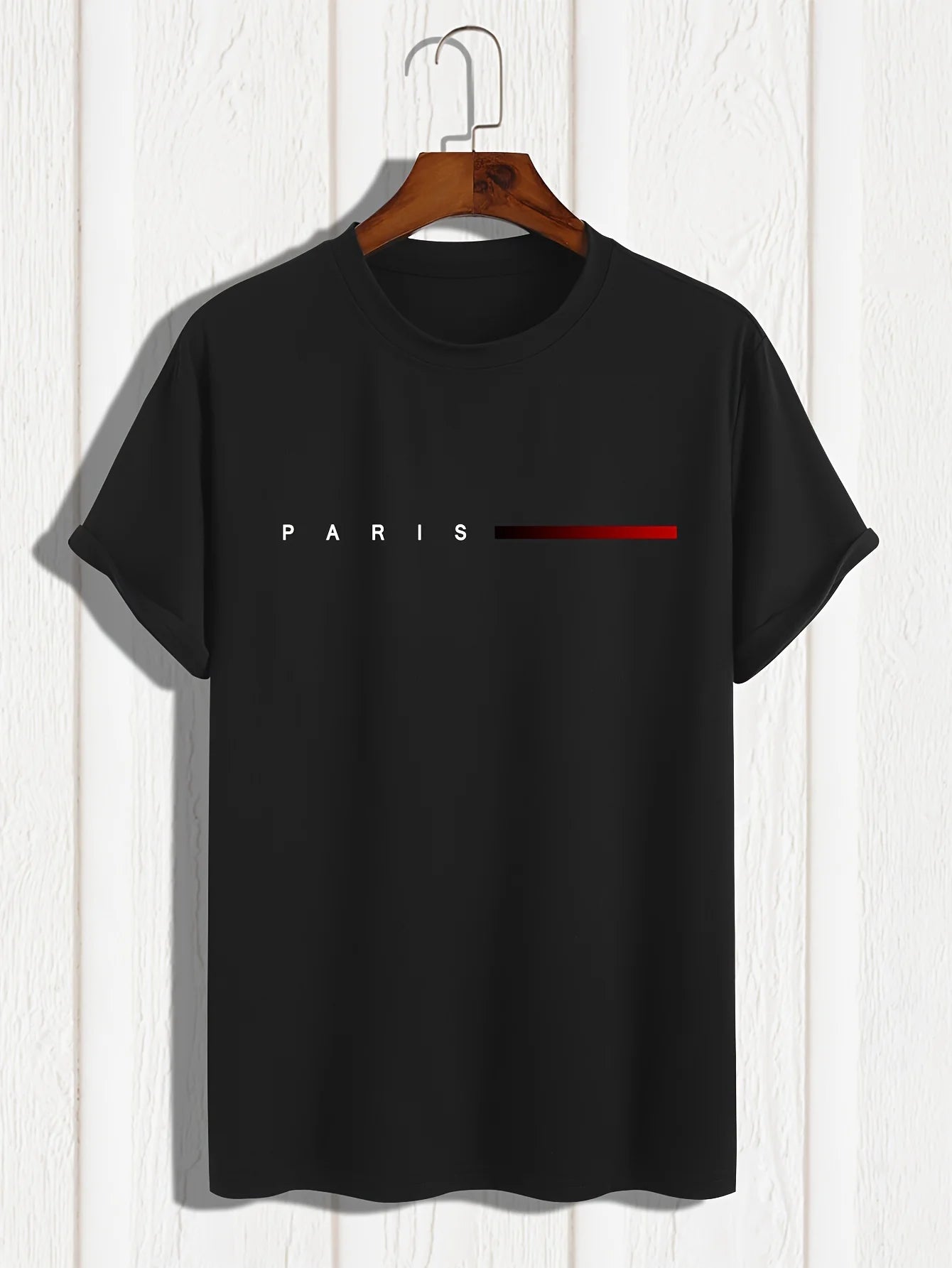 Paris letter Short Sleeve T-shirt for Men