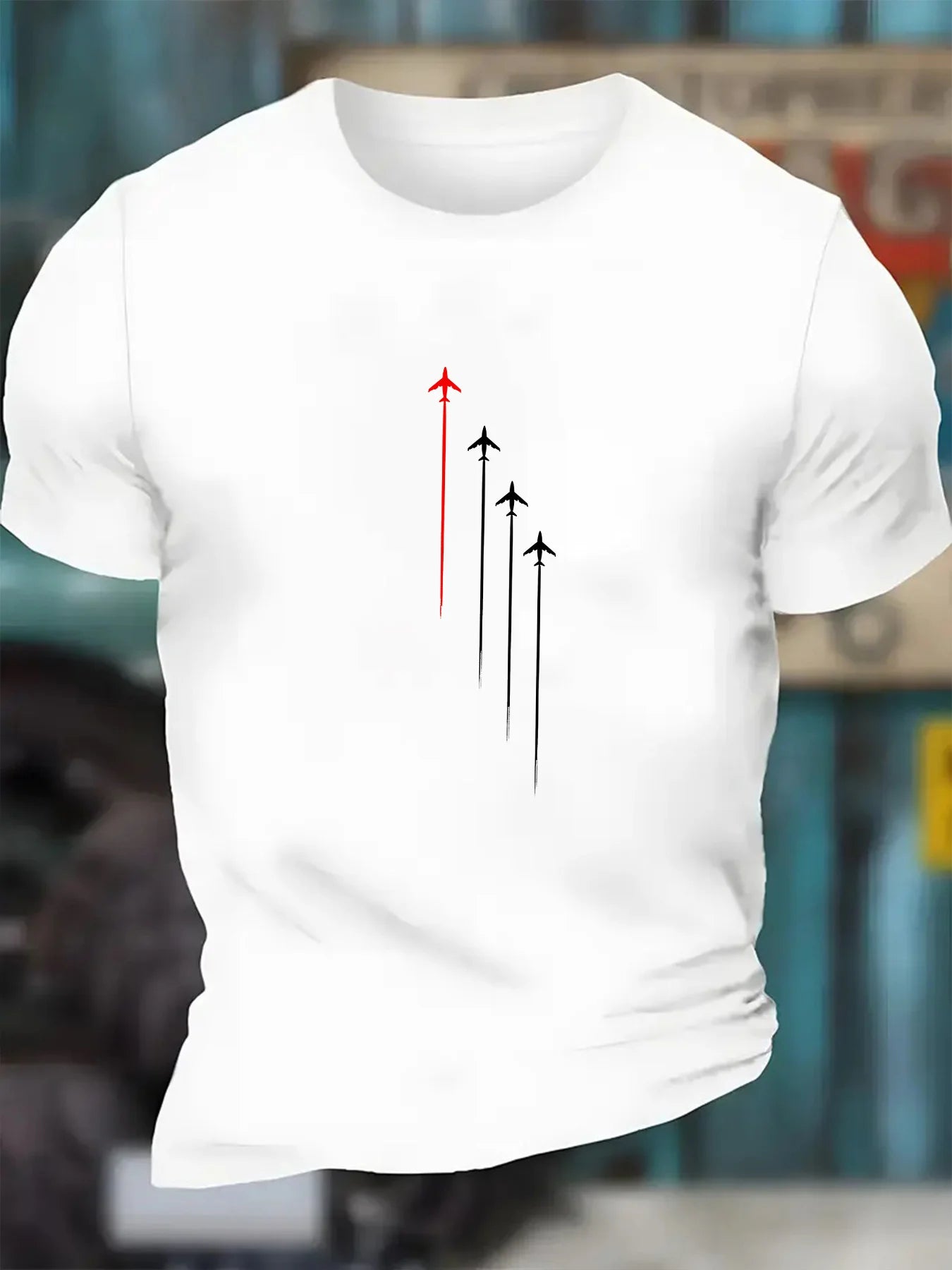 Airplane Up Short Sleeve T-shirt for Men