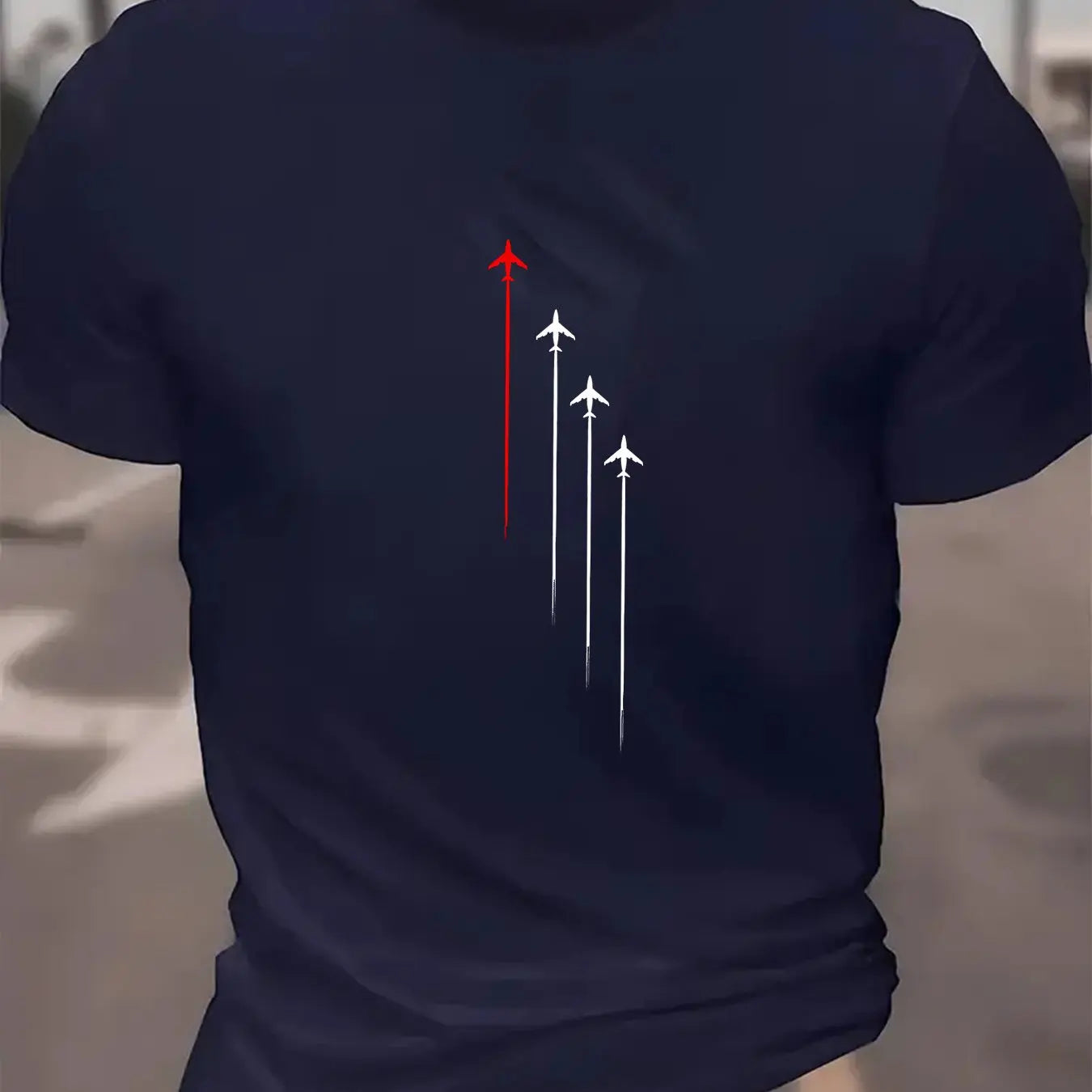 Airplane Up Short Sleeve T-shirt for Men