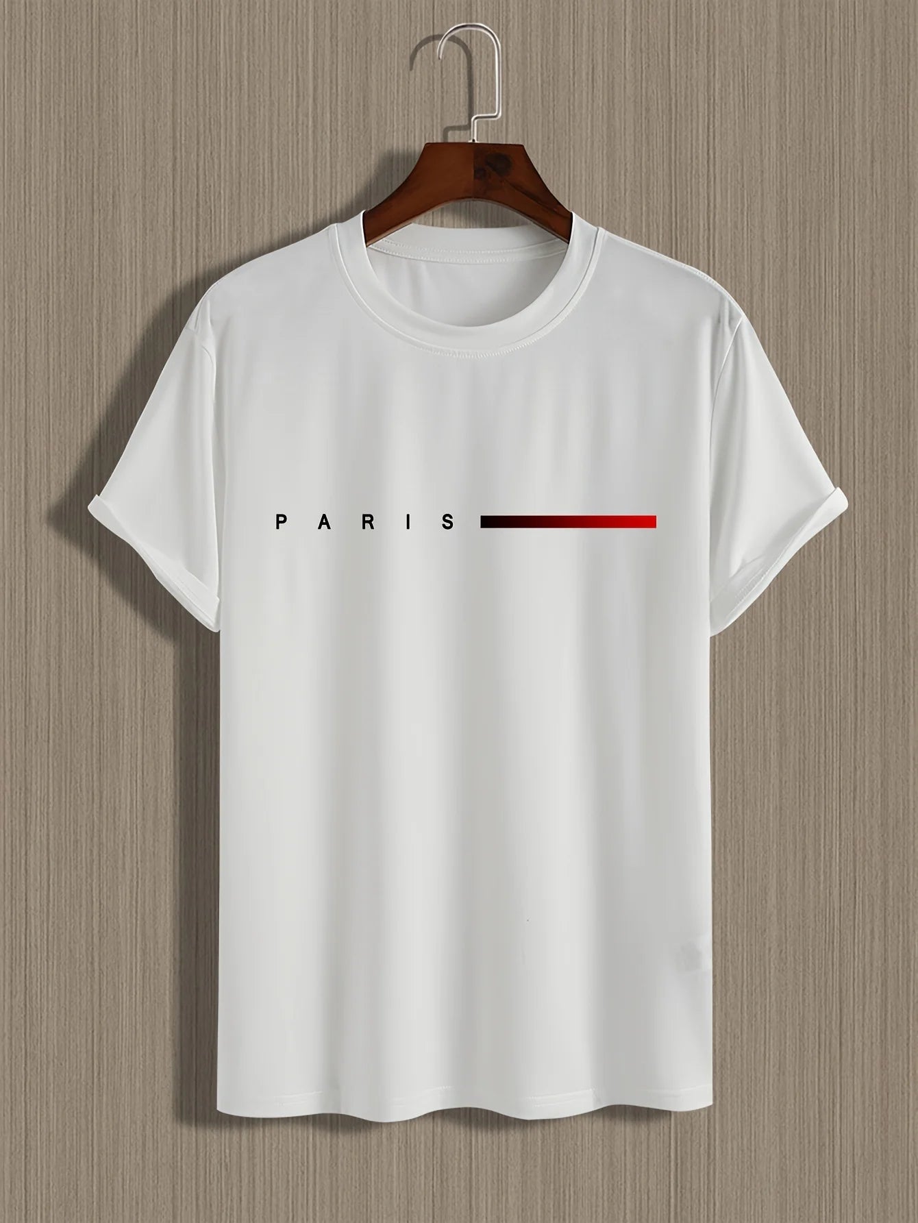 Paris letter Short Sleeve T-shirt for Men